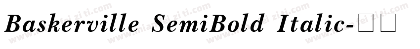 Baskerville SemiBold Italic字体转换